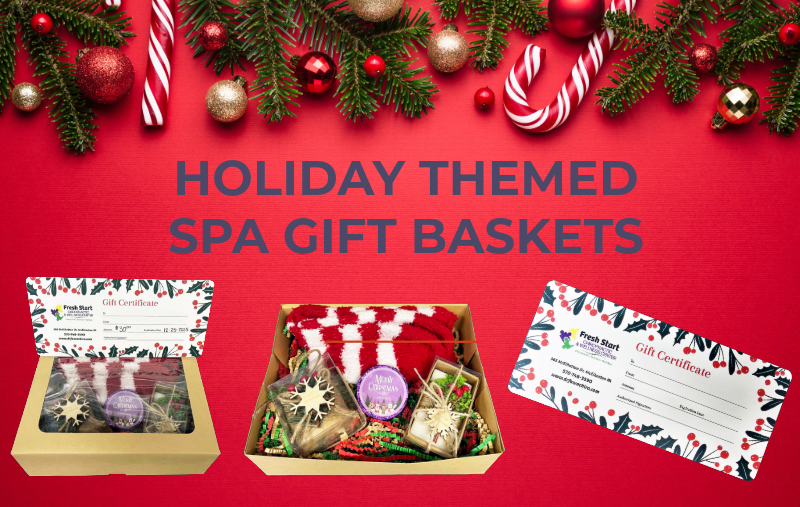 Holiday Themed Spa Gift Baskets 2024